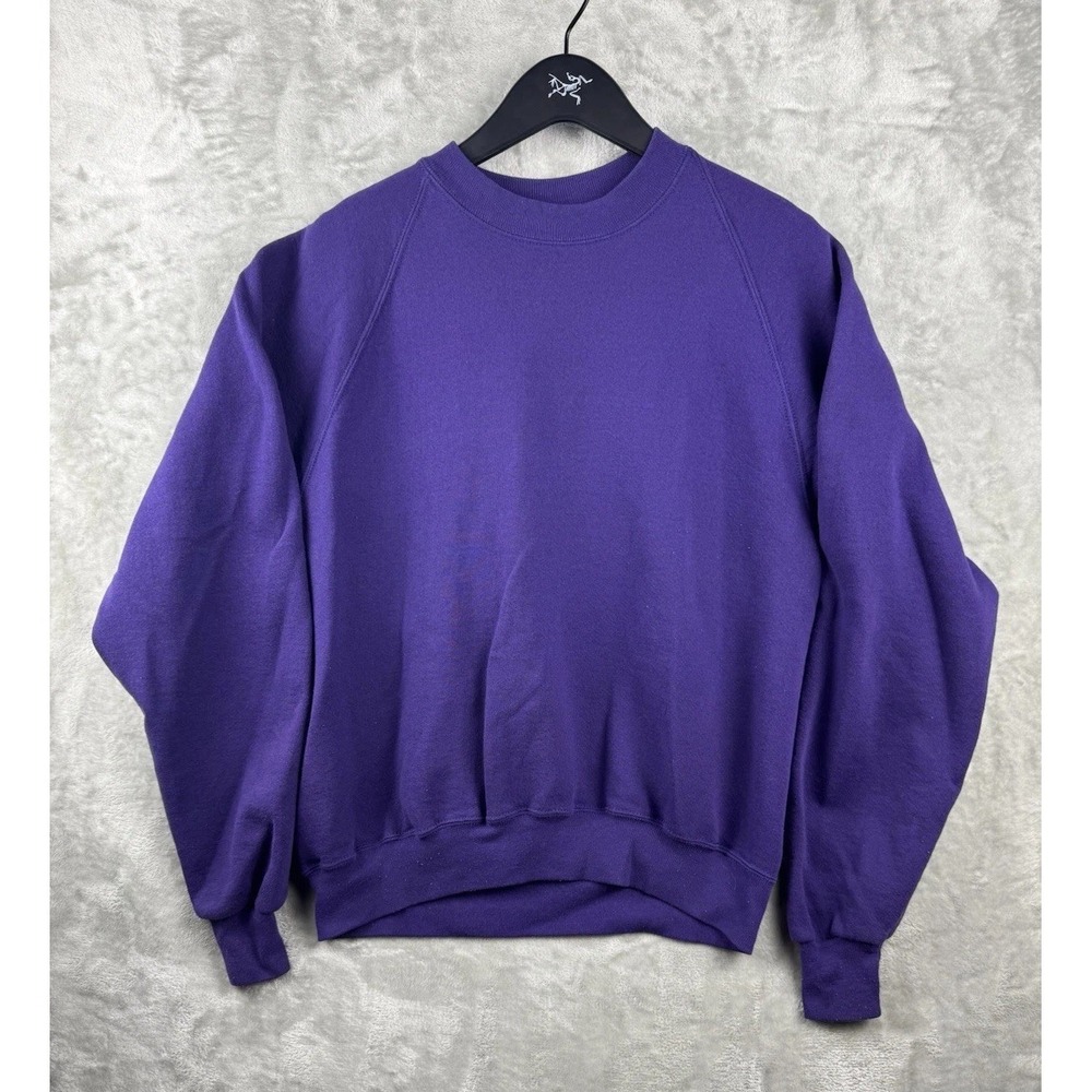 Vintage Jerzees Blank Crewneck Mens Medium 80s 90s Raglan Lightweight USA